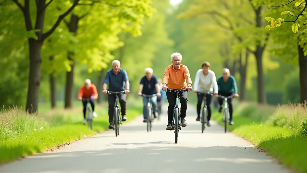 Skupinka seniorů na Jihlavském greenway